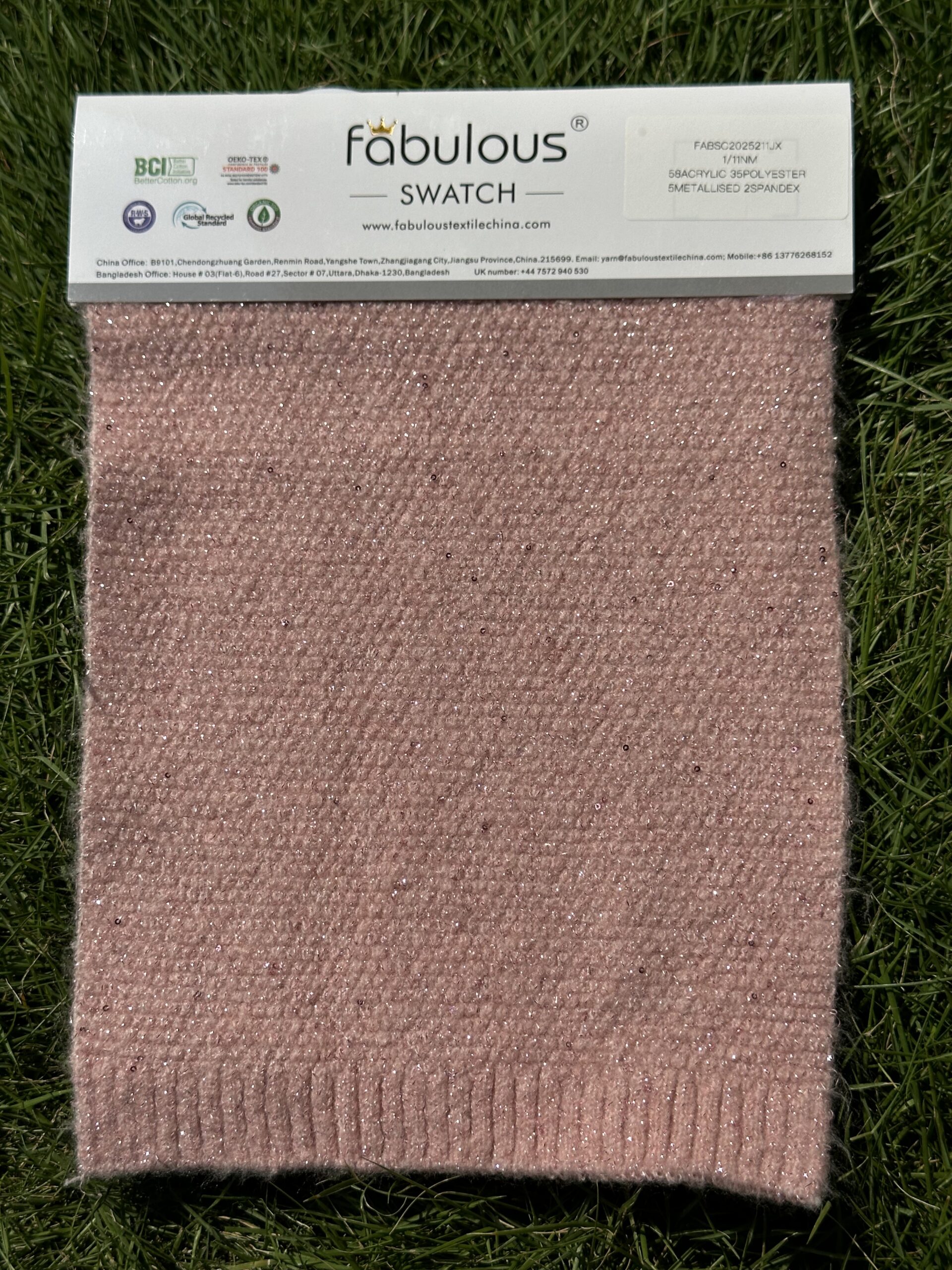 1/11NM 58ACRYLIC 35POLYESTER 5METALLISED 2SPANDEX