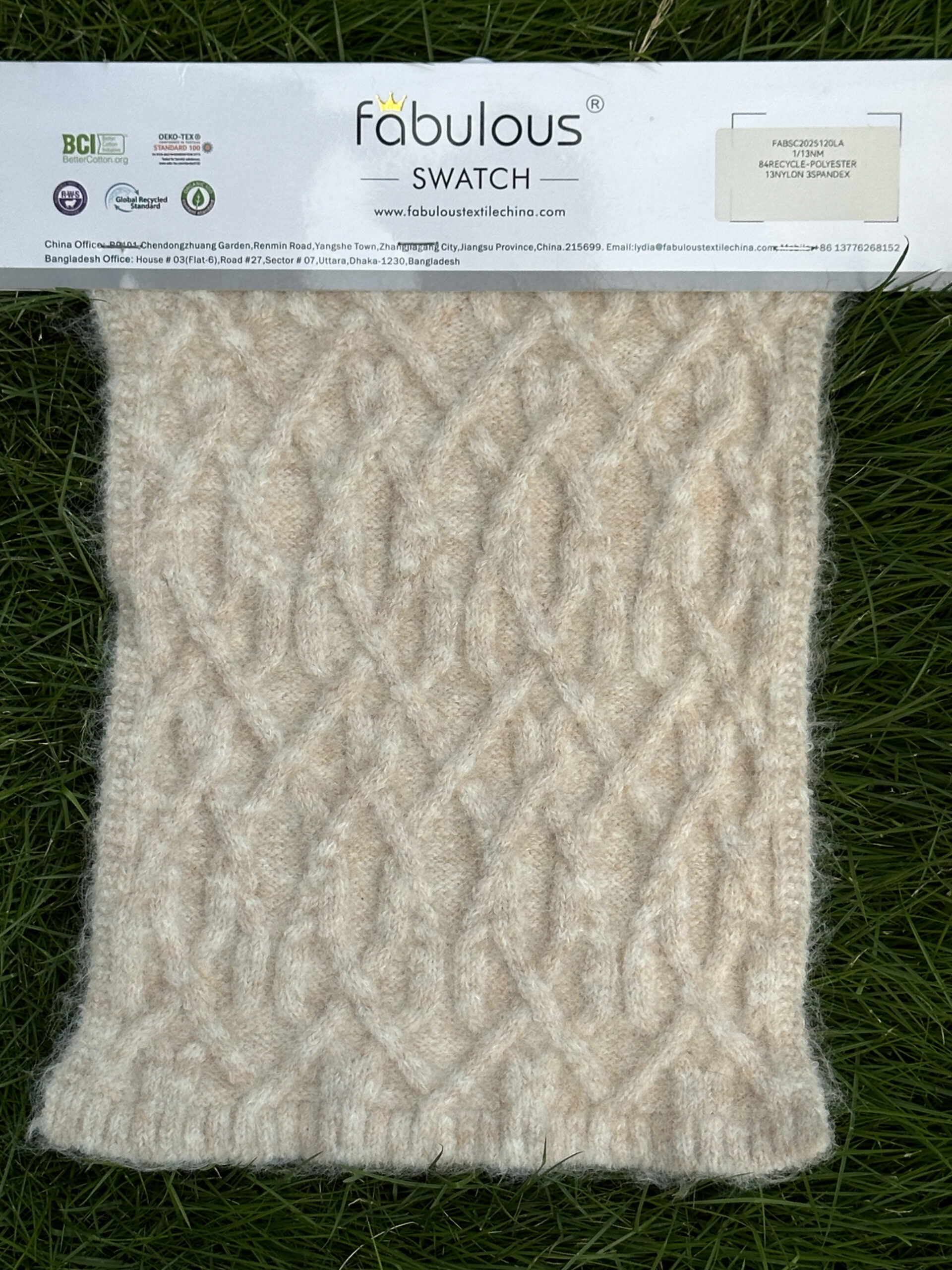 1 13NM 84RE-POLYESTER 13NYLON 3SPANDEX