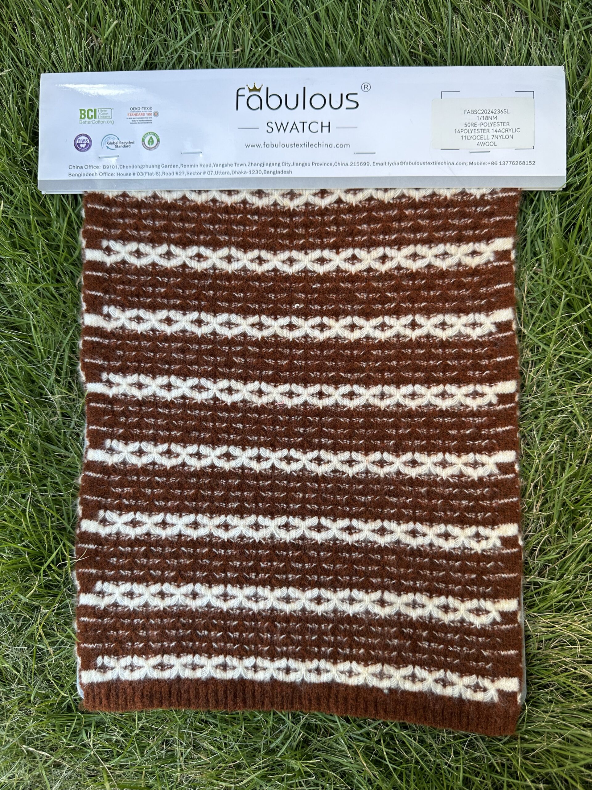 1/18NM 50RE-POLYESTER 14POLYESTER 14ACRYLIC 11LYOCELL 7NYLON 4WOOL