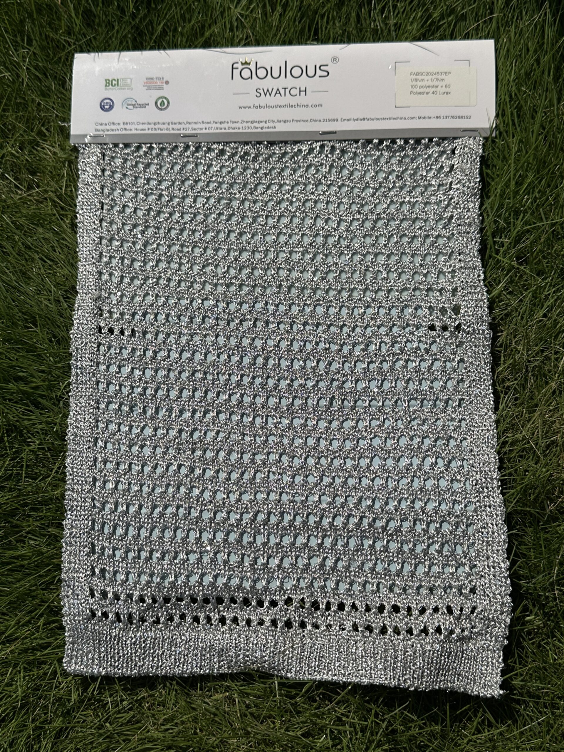 1/6NM+1/7NM 100POLYESTER+60POLYESTER 40LUREX