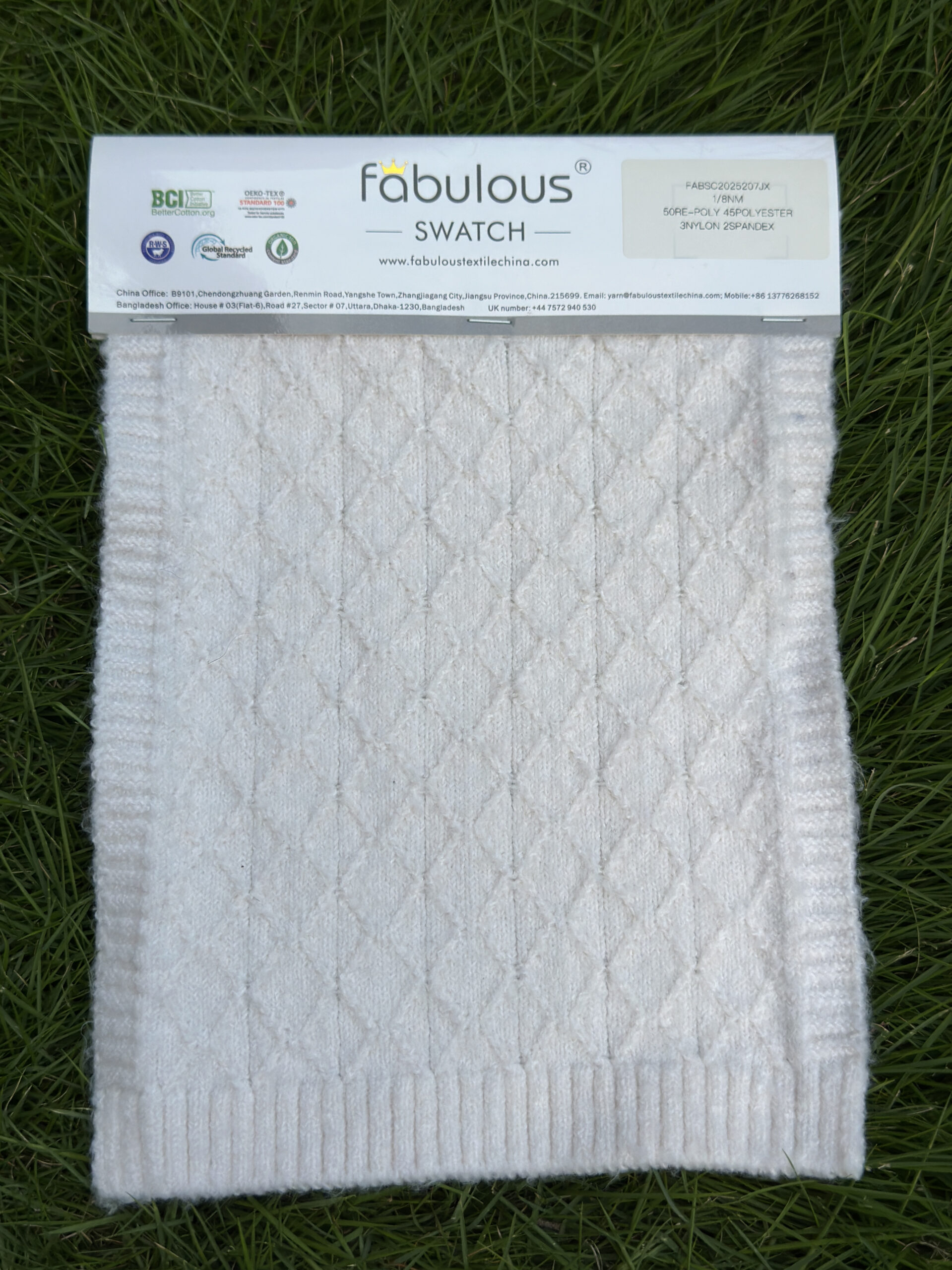 1 8NM 50RE-POLYESTER 45POLYESTER 3NYLON 2SPANDEX