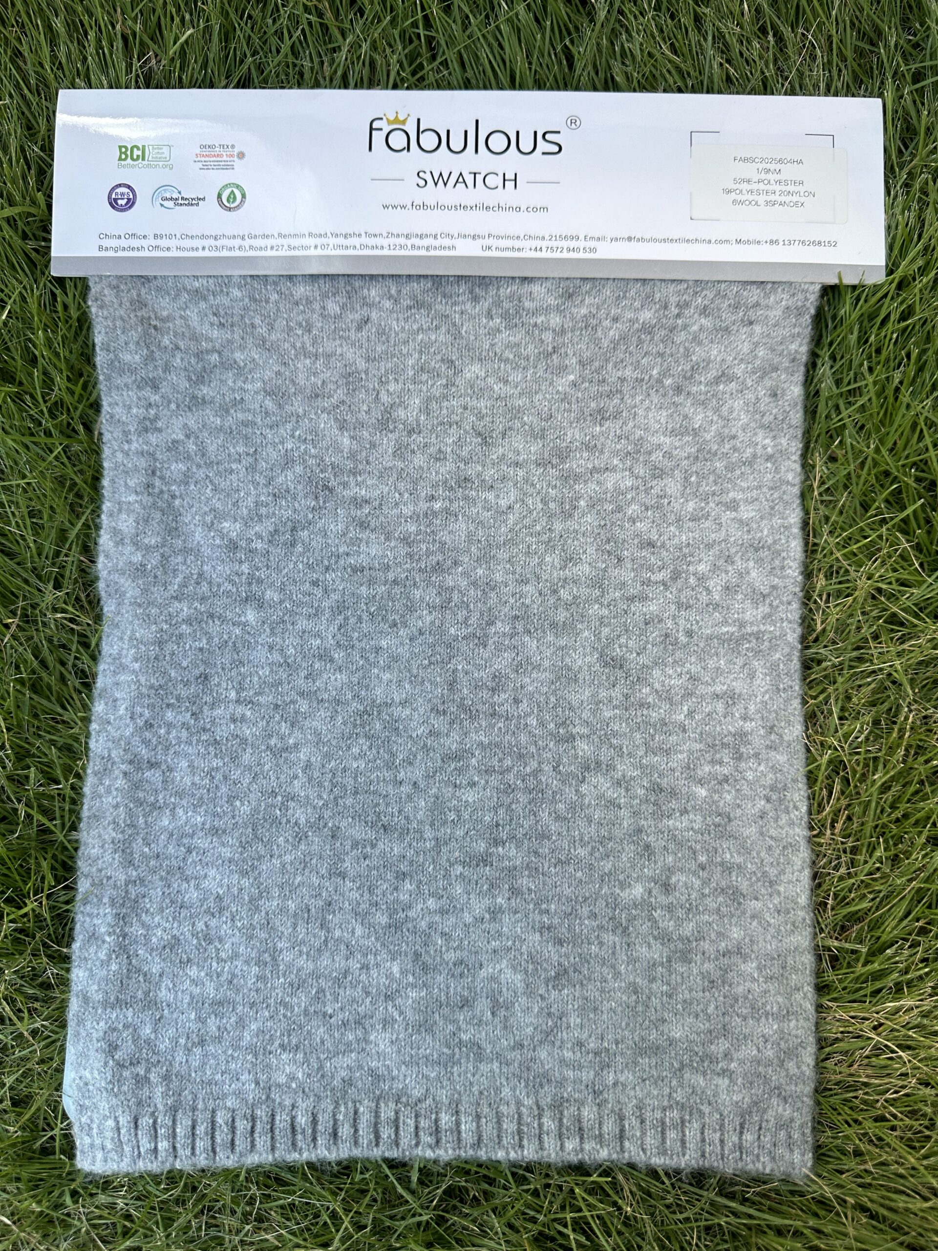 1/9NM 52RE-POLYESTER 19POLYESTER 20NYLON 6WOOL 3SPANDEX