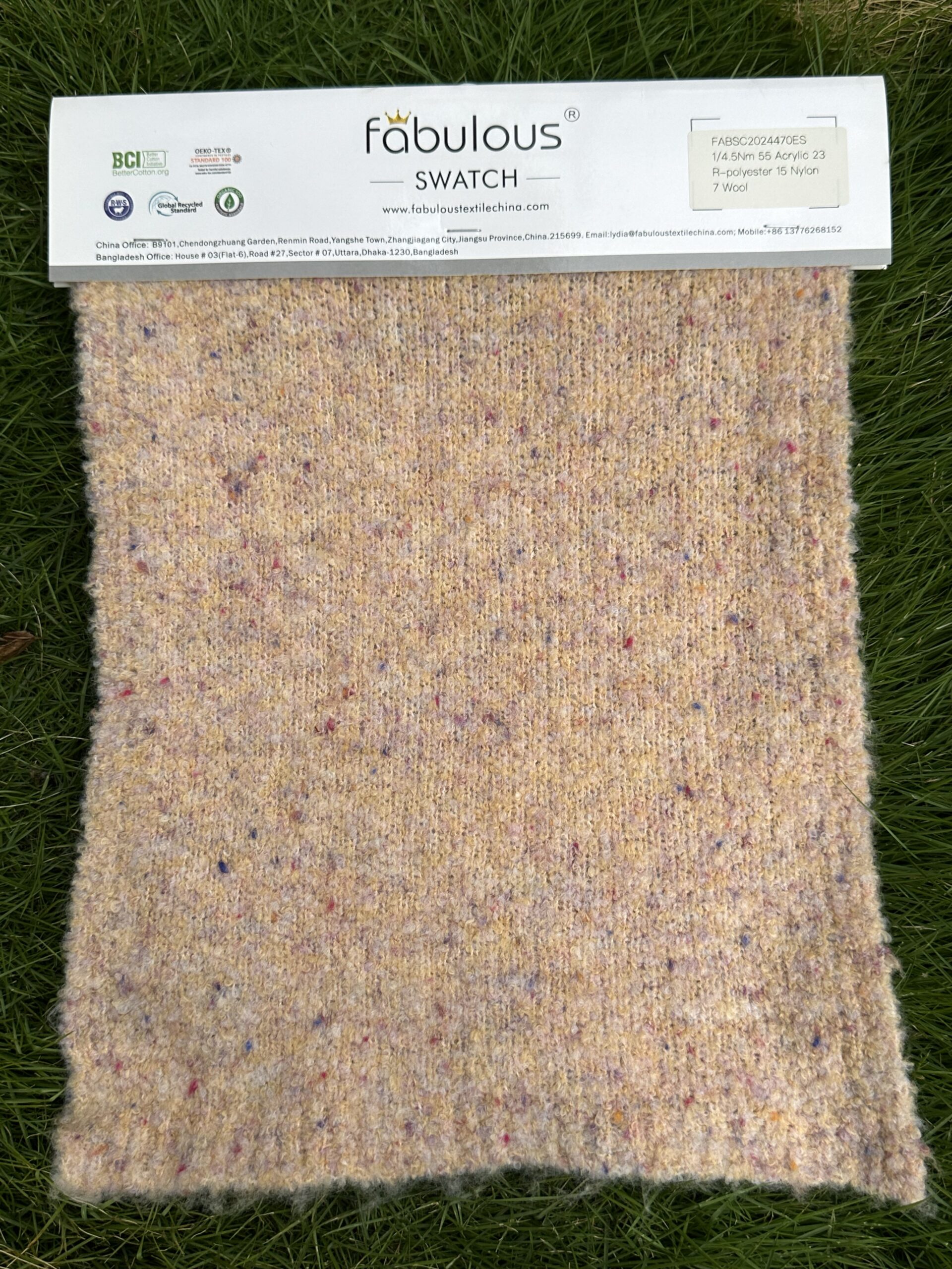 1/4.5NM 55ACRYLIC 23RE-POLYESTER 15NYLON 7WOOL