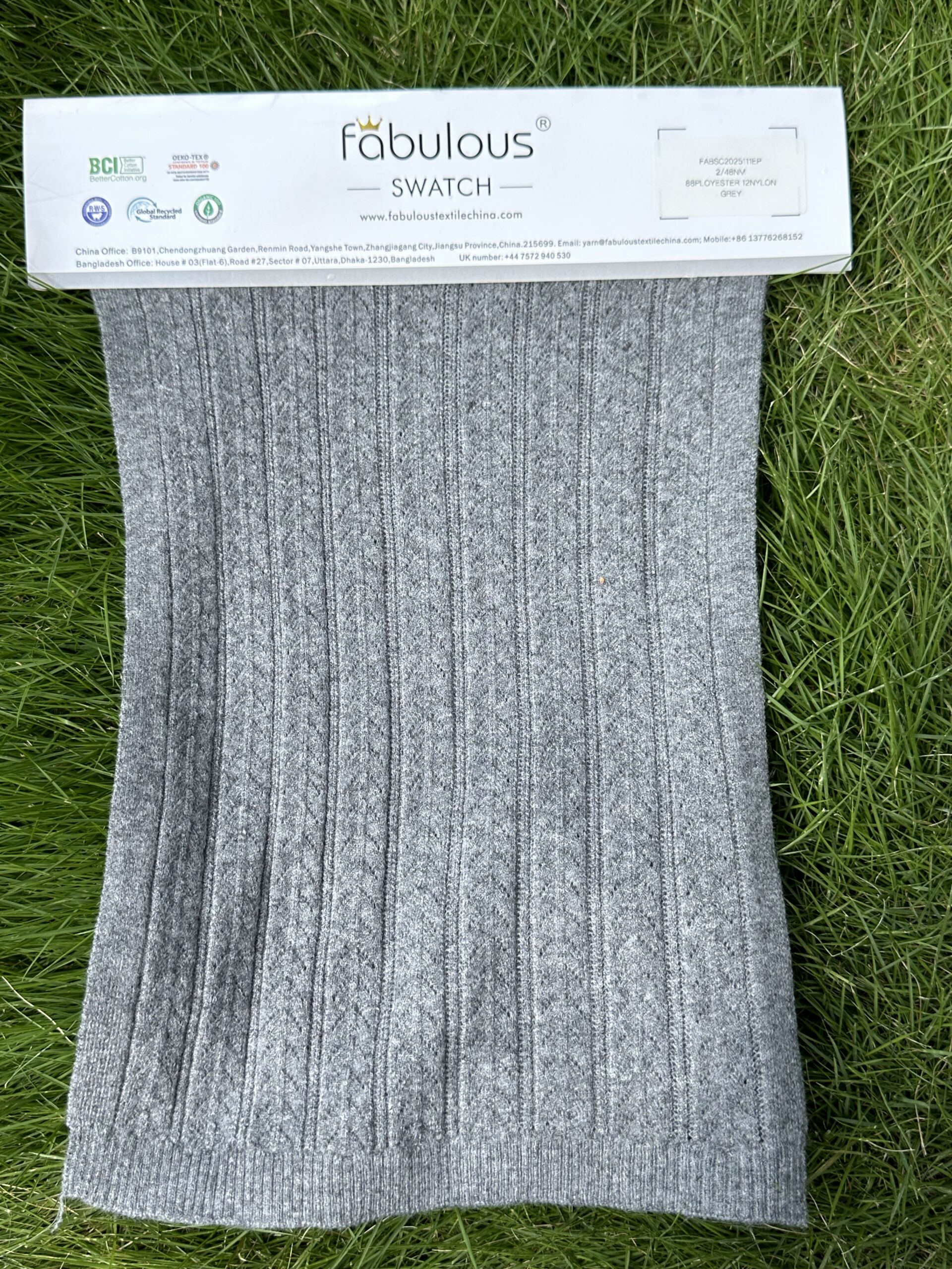 2/48NM 88POLYESTER 12NYLON GREY