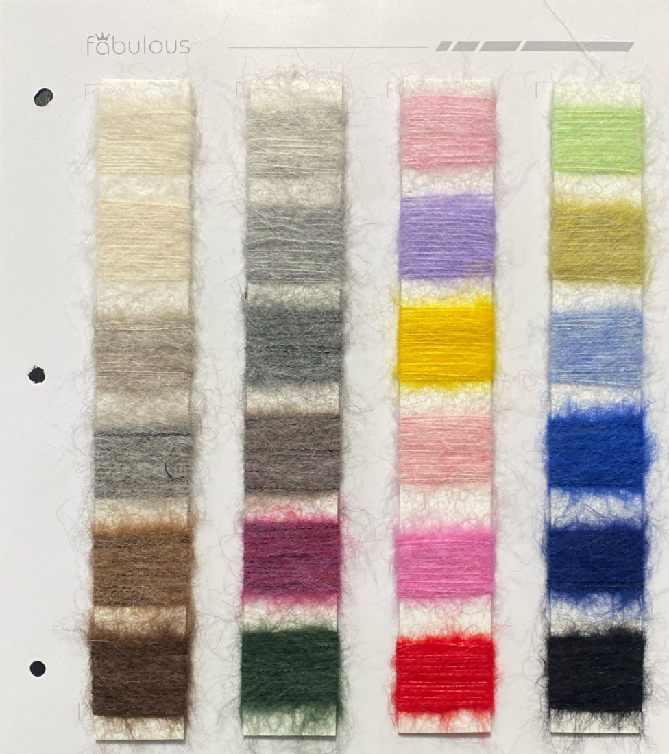 FABSC2025280KC Brushed Yarn 1/8.5NM 74ALPACA 24NYLON 2SPANDEX