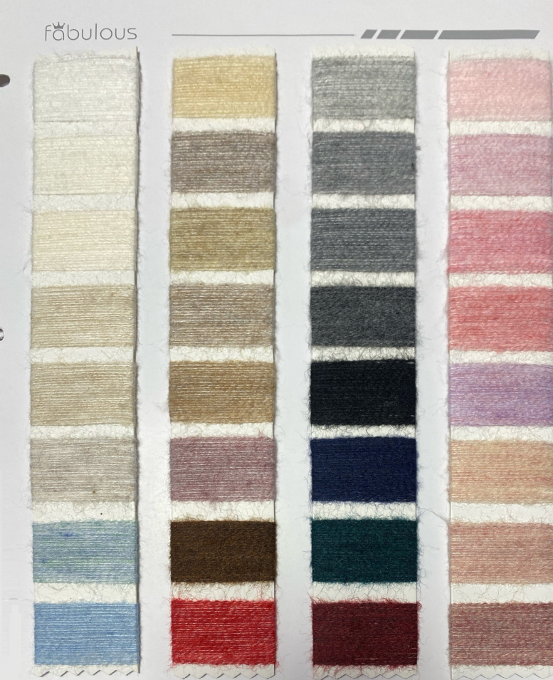 FABSC2025315DQ Mossy Yarn 1/14NM 45RE-POLYESTER 37ACRYLIC 7WOOL 8ANT-ACRYLIC 3SPANDEX