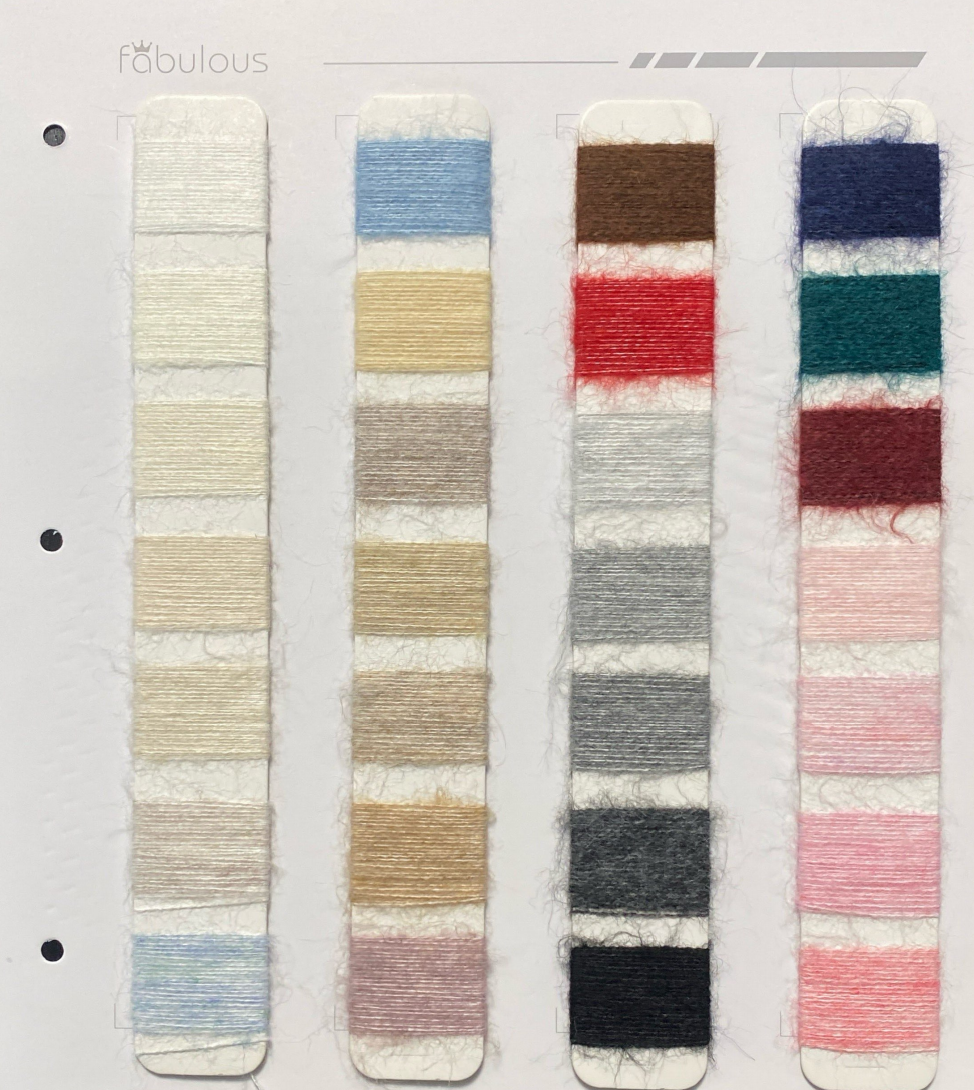 FABSC2025334JQ Mossy Yarn 1/14NN 50RE-POLYESTER 15POLYESTER 13ACRYLIC 13NYLON 6WOOL 3SPANDEX